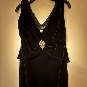 Velvet Black Gown/Formal Dress